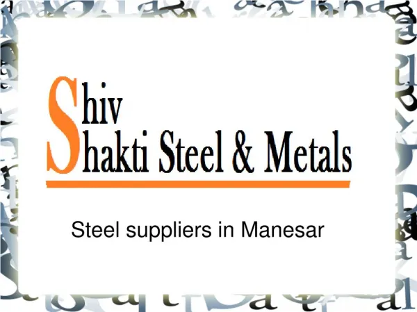 Best Steel suppliers in Manesar