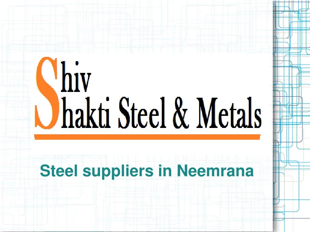 steel suppliers in neemrana