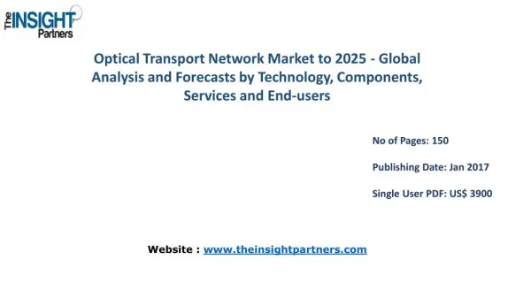 Optical Transport Network Market with business strategies and analysis to 2025 |The Insight Partners