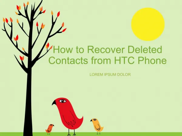 How to Recover Deleted Contacts from HTC Phone