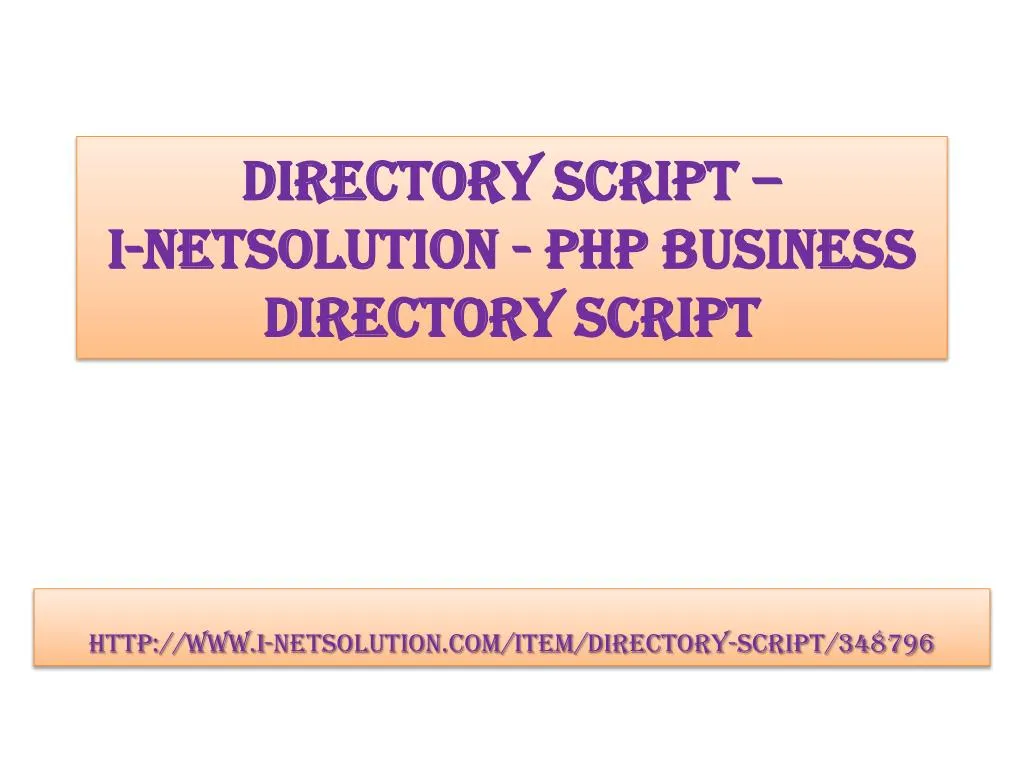 directory script i netsolution php business directory script