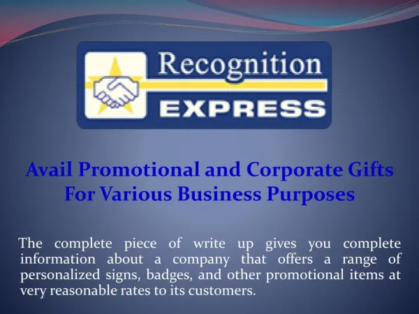 Avail Promotional and Corporate Gifts For Various Business Purposes