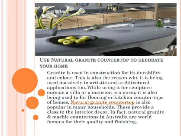 Use Natural granite countertop to decorate your home