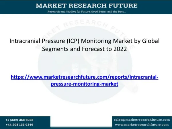 Global Outlook for Intracranial Pressure (ICP) Monitoring Market by Size and Share – 2022