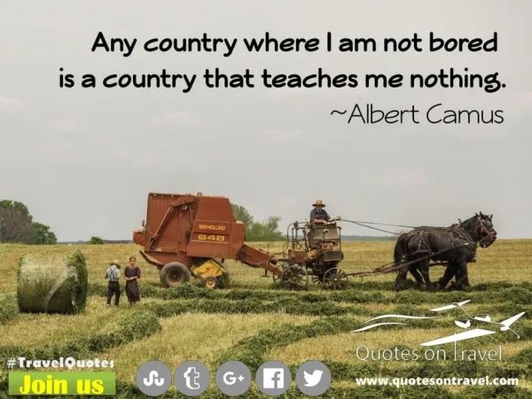 Famous Travel Quotes by Albert Camus - QuotesOnTravel.com