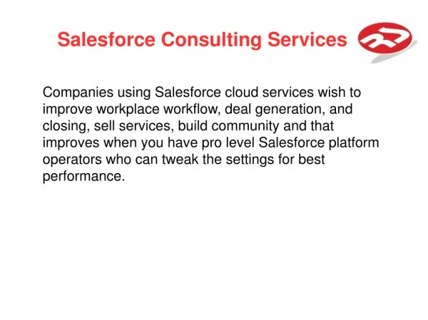 Salesforce Consulting Services | RichestSoft