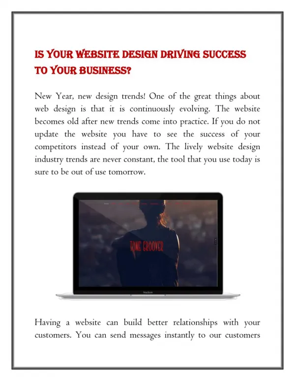 Is your website design driving success to your business?