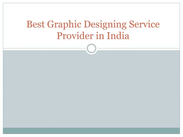 Best Graphic Designing Service Provider in India