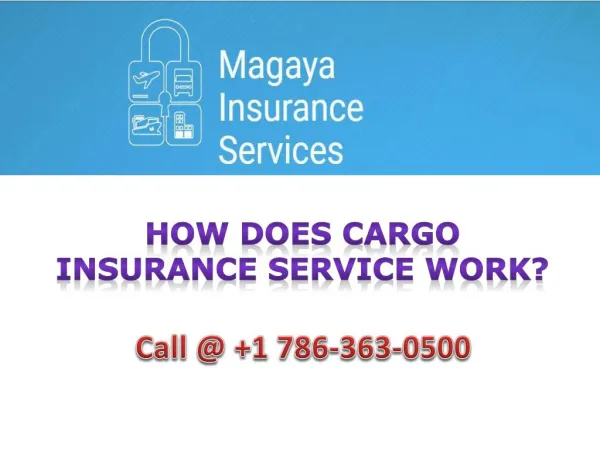 How does Cargo Insurance Service Work?