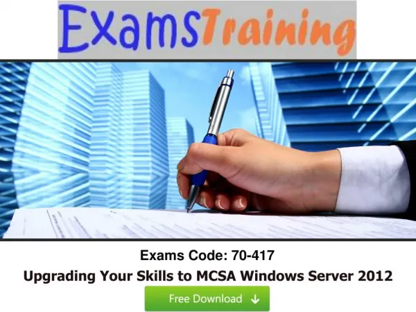 Microsoft 70-417 Real Exam Questions With Answers