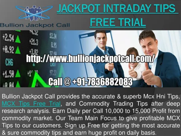 Jackpot Intraday Tips Free Trial