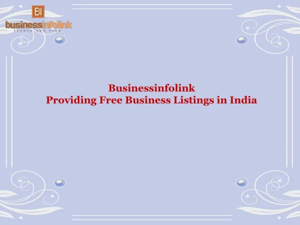 Businessinfolink: Providing Free Business Listings in India