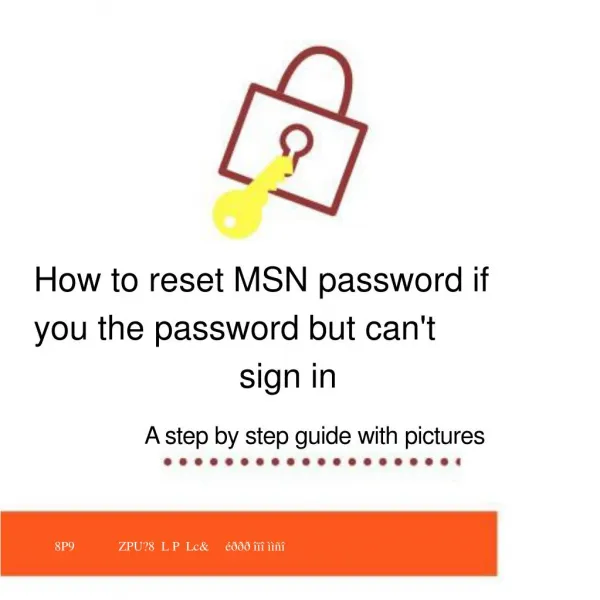 How to reset MSN password if you know the password if you know the password.