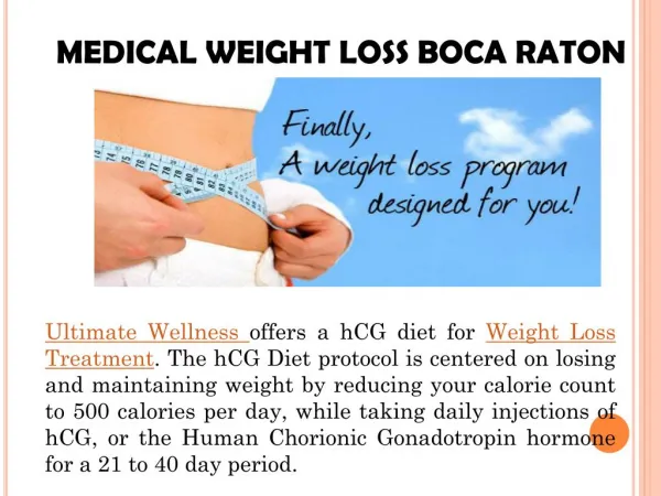 Medical weight loss treatment with hcg diet - Ultimate Wellness LLC