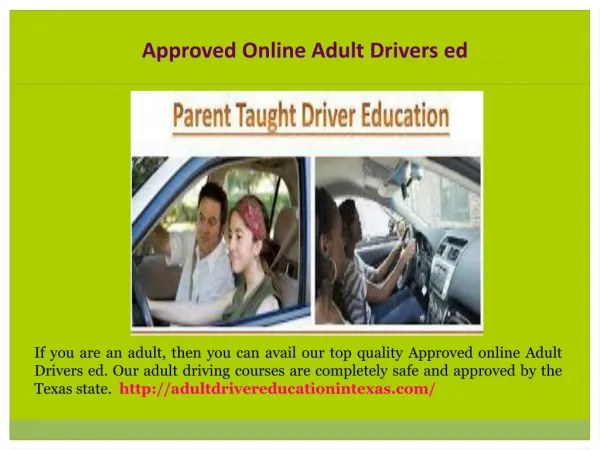 Texas Parent Taught Driver ed