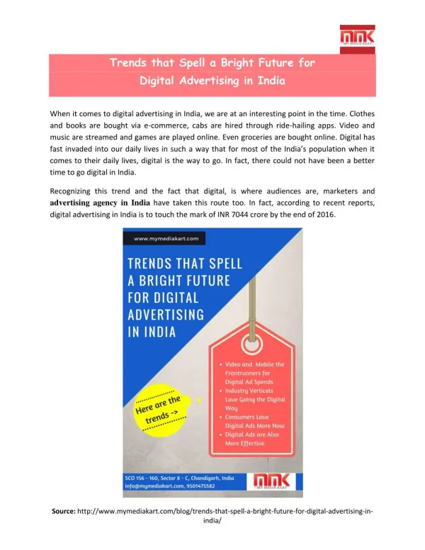 Trends that Spell a Bright Future for Digital Advertising in India