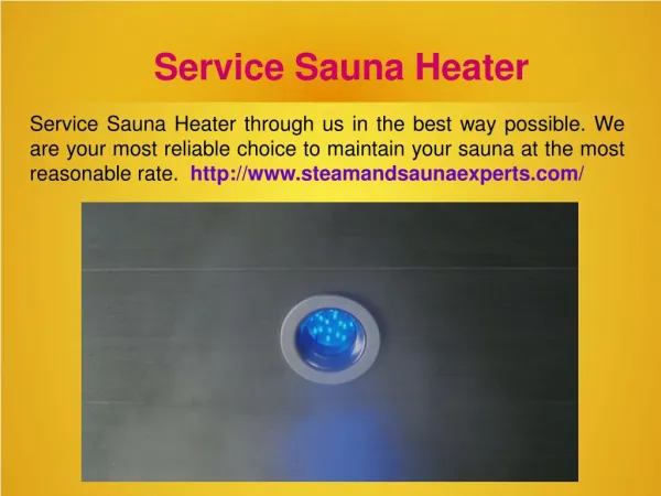 Install Sauna Heater