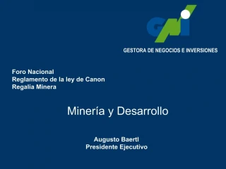 Augusto Baertl Presidente Ejecutivo - slide 1