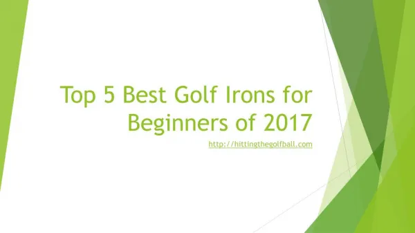 Best Golf Irons for Beginners