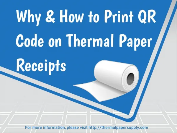 Why and How to print QR Code on Thermal Paper Receipts