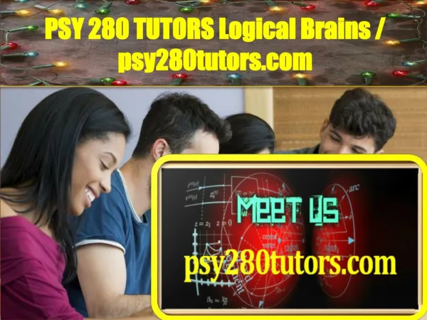 PSY 280 TUTORS Logical Brains / psy280tutors.com