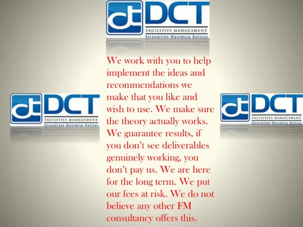 Facility Management Servises Offered by DCT Facility Management