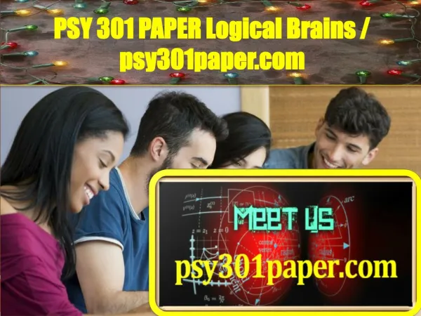 PSY 301 PAPER Logical Brains / psy301paper.com