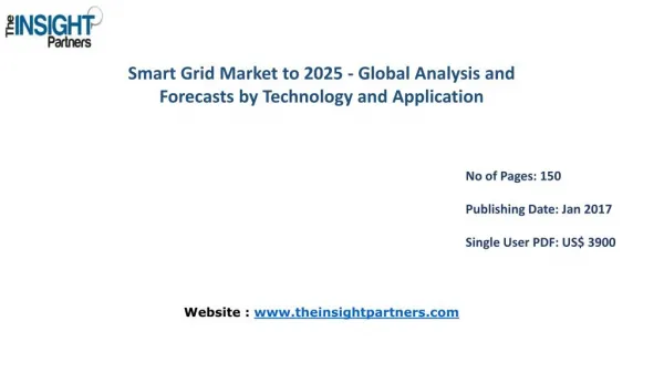 Smart Grid Market Growth, Trends, Industry Analysis and Forecast to 2025 |The Insight Partners