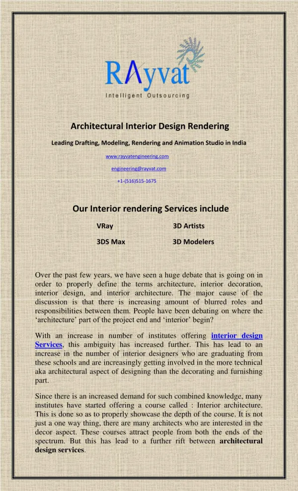 Architectural Interior Design Rendering
