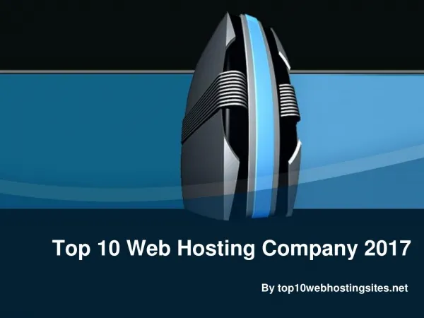 Top 10 Web Hosting Company 2017