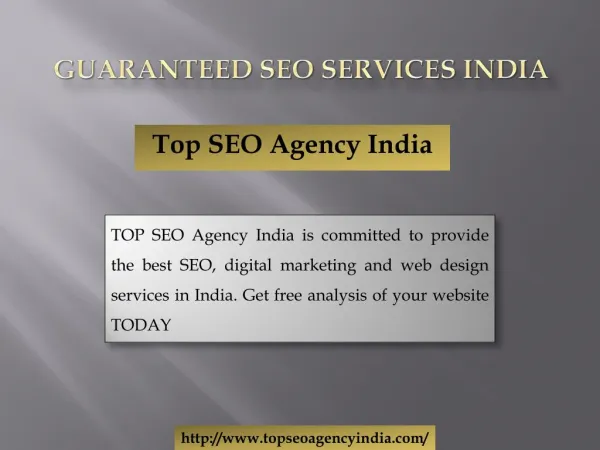 Guaranteed SEO Services India