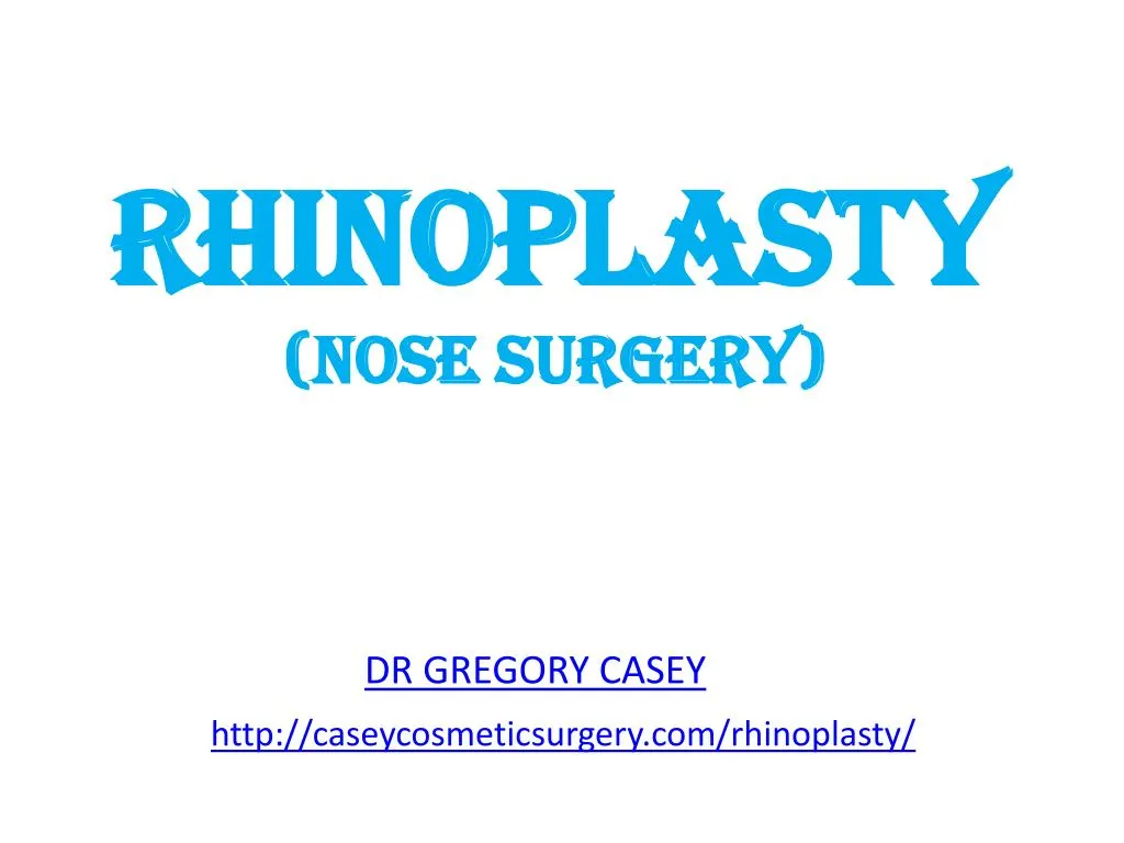 rhinoplasty nose surgery