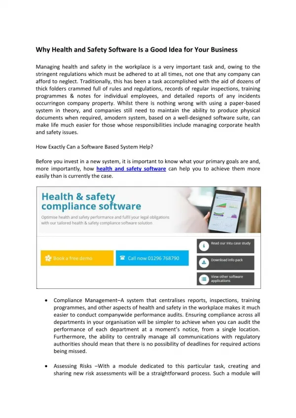 Why Health and Safety Software Is a Good Idea for Your Business
