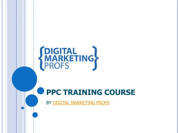 PPC Certification Course Training Institute In Rohini Delhi