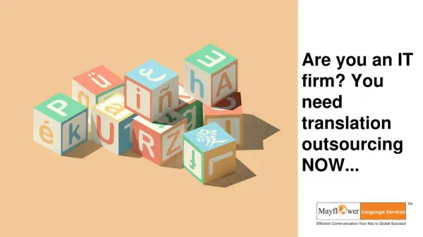 Are you an IT firm? You need translation outsourcing NOW