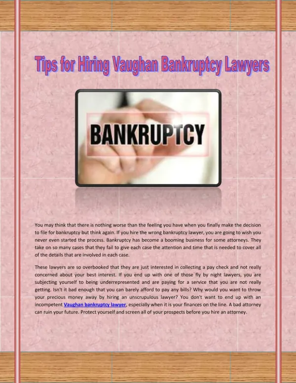 Markham Bankruptcy Lawyers