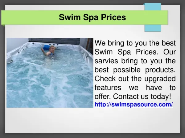Swim Spa Prices