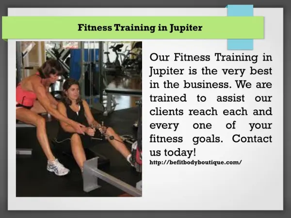 Fitness Training in Jupiter