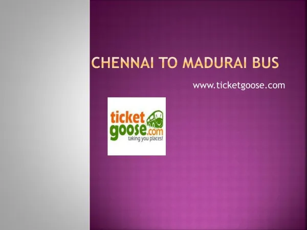Chennai to Madurai Bus