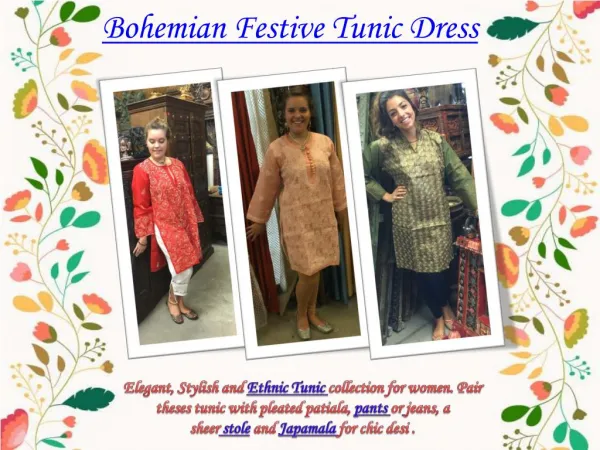 Bohemian Festive Tunic Dress