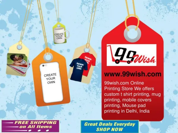 Photo Printing on T-shirts, Mugs, Mobile Covers online in Delhi, India