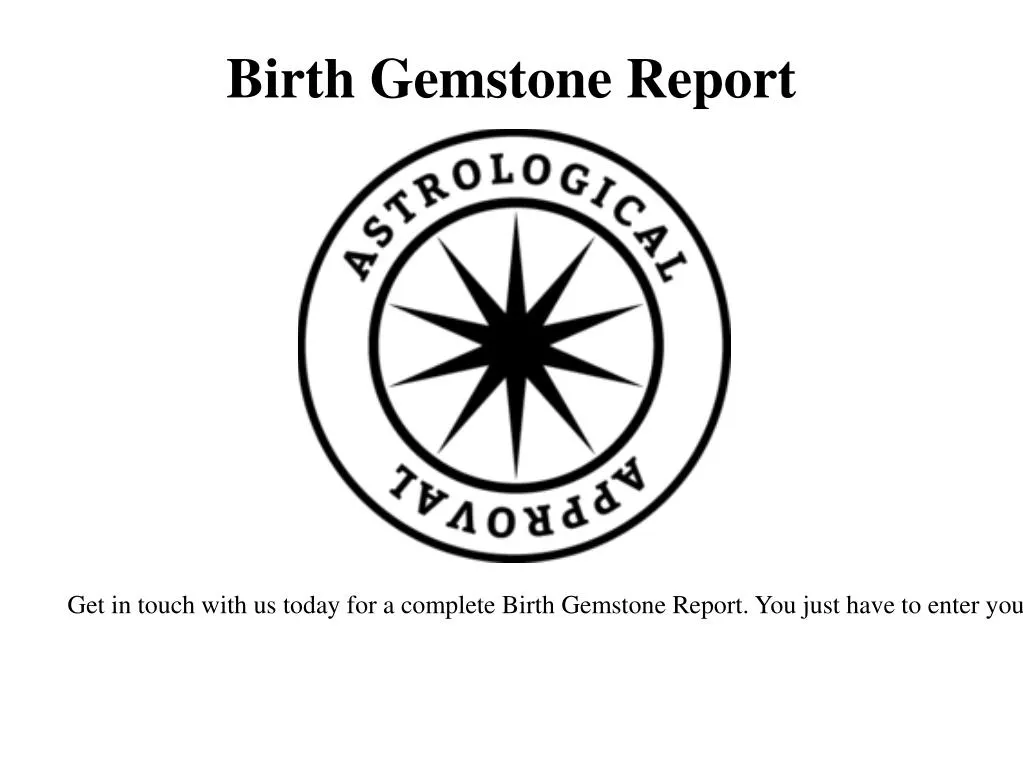 birth gemstone report