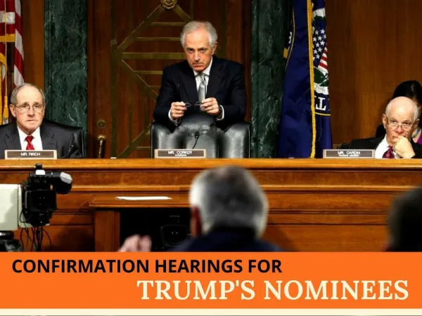 Confirmation hearings for Trump's nominees