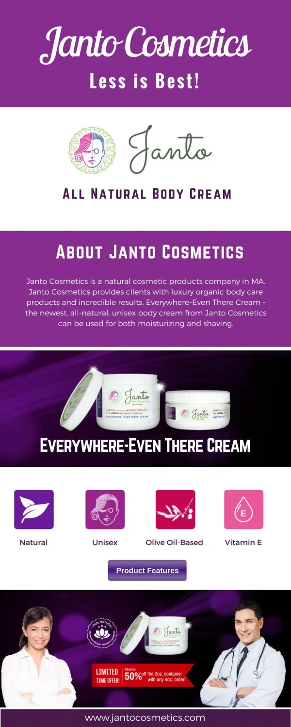 Everywhere-Even There Cream - Janto Cosmetics Organic Body Cream Multipurpose Product