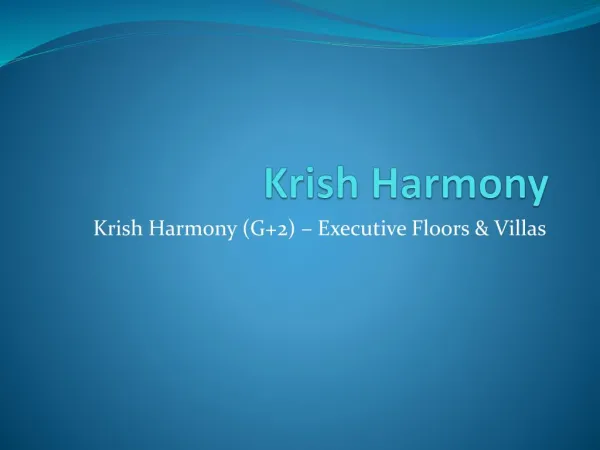 Krish Harmony Luxurious Property in Bhiwadi