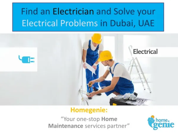 Find an Electrician and Solve your Electrical Problems in Dubai, UAE