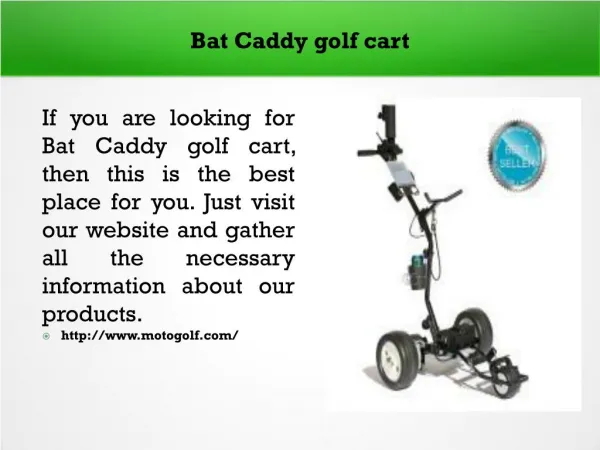 Bat Caddy golf cart