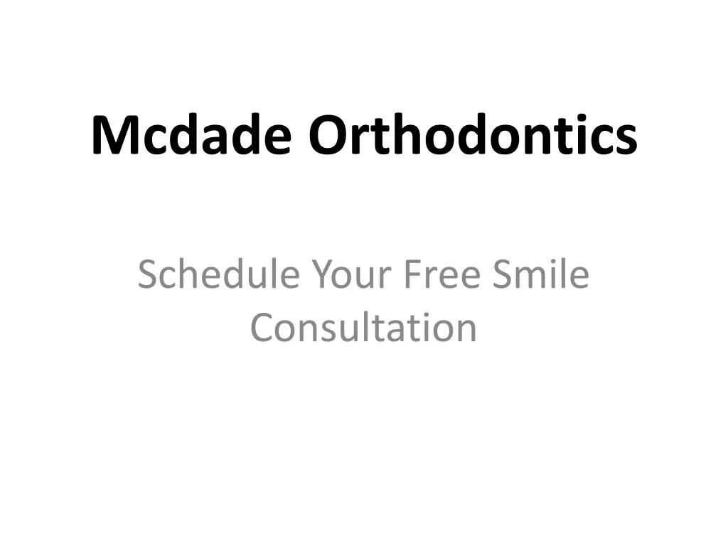 mcdade orthodontics