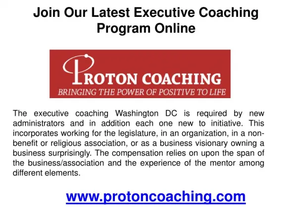 Join our latest executive coaching program online
