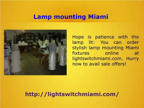 Light Fixtures Suppliers Miami
